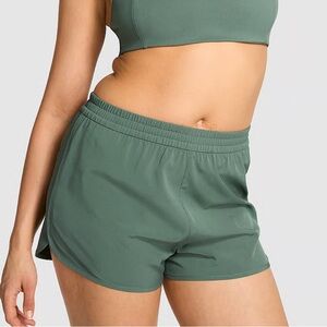 PINK Victoria's Secret Green Athletic Shorts with Elastic Waistband
